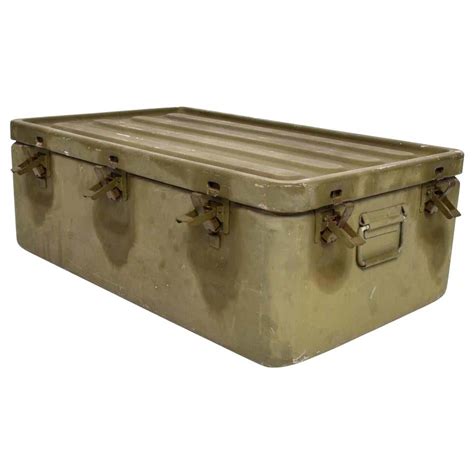 old metal military box|military surplus containers with wheels.